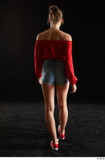 Stacy Cruz 1 blue jeans shorts casual dressed red off…